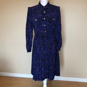 Early 1990’s Leslie Fay paisley print women dress